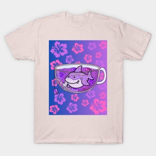 Floral Shark Tea T-Shirt